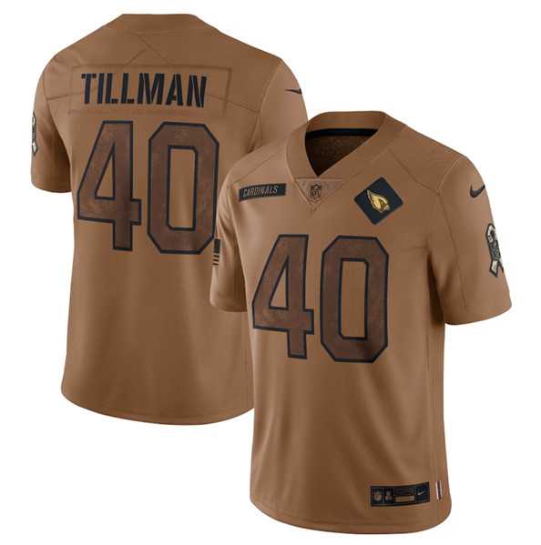 Men's Arizona Cardinals #40 Pat Tillman 2023 Brown Salute To Service Limited Football Stitched Jersey Dyin,We sell and wholesale Men's Arizona Cardinals #40 Pat Tillman 2023 Brown Salute To Service Limited Football Stitched Jersey Dyin on line form chian!